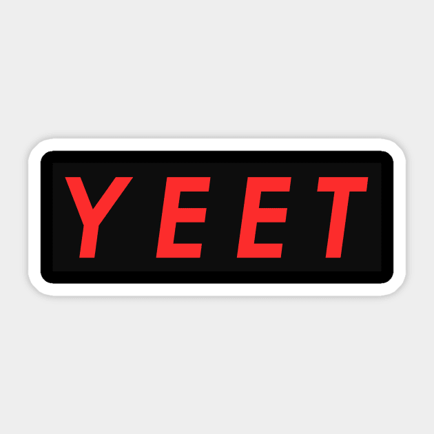 Yeet Meme Black Box Dank Gamer Yeetin Funny White Color
